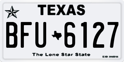 TX license plate BFU6127