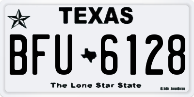 TX license plate BFU6128