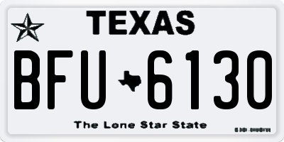 TX license plate BFU6130