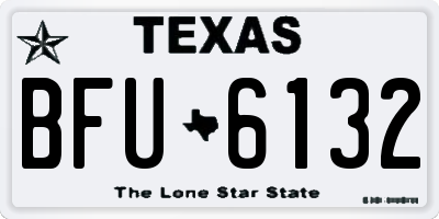TX license plate BFU6132