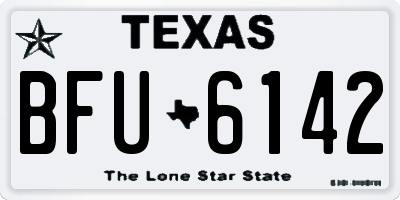 TX license plate BFU6142