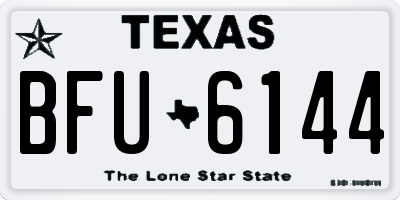 TX license plate BFU6144