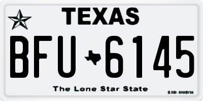 TX license plate BFU6145