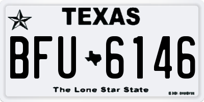 TX license plate BFU6146