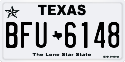 TX license plate BFU6148