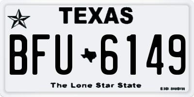TX license plate BFU6149