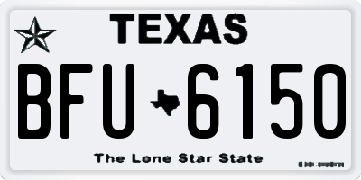 TX license plate BFU6150