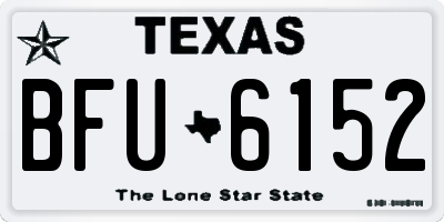 TX license plate BFU6152