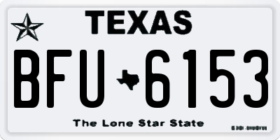 TX license plate BFU6153