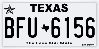 TX license plate BFU6156