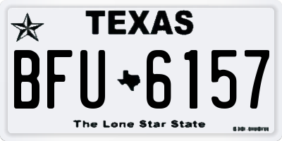 TX license plate BFU6157