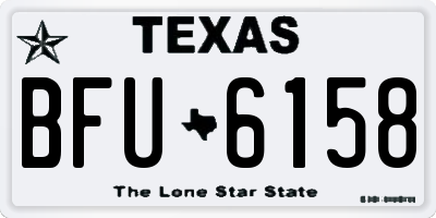 TX license plate BFU6158