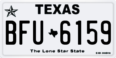 TX license plate BFU6159
