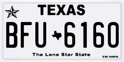 TX license plate BFU6160
