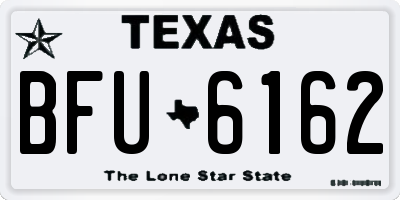 TX license plate BFU6162