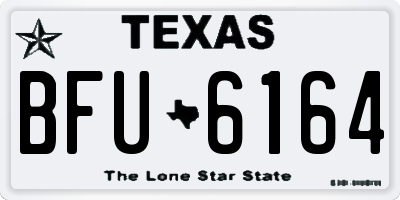 TX license plate BFU6164