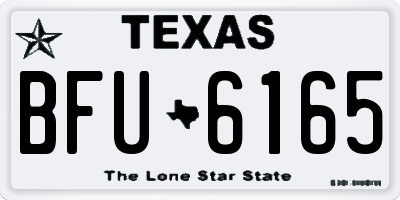 TX license plate BFU6165