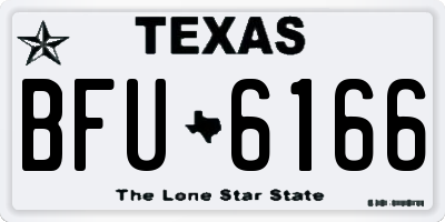 TX license plate BFU6166