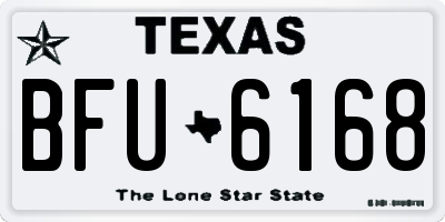 TX license plate BFU6168