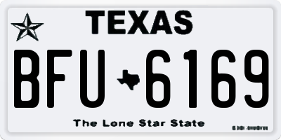 TX license plate BFU6169