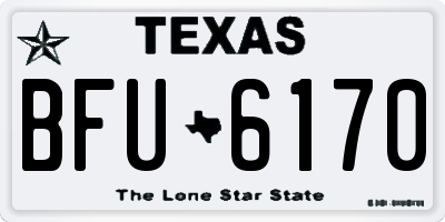 TX license plate BFU6170