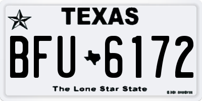 TX license plate BFU6172
