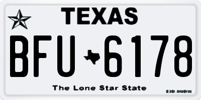 TX license plate BFU6178