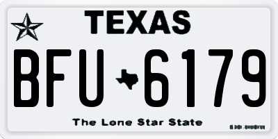 TX license plate BFU6179