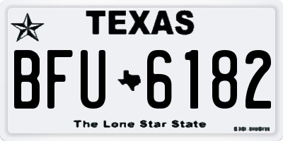 TX license plate BFU6182