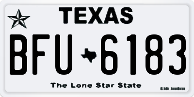 TX license plate BFU6183