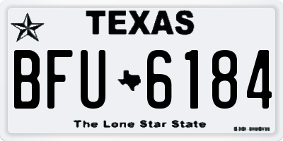 TX license plate BFU6184