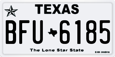 TX license plate BFU6185
