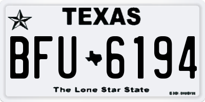 TX license plate BFU6194
