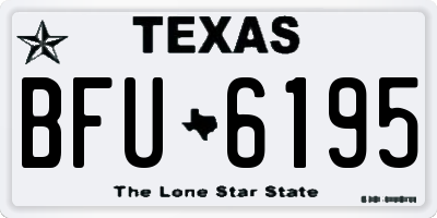 TX license plate BFU6195