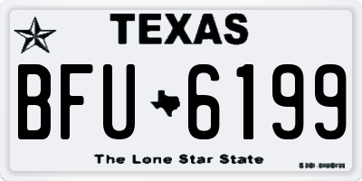 TX license plate BFU6199