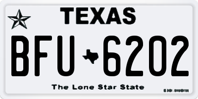 TX license plate BFU6202