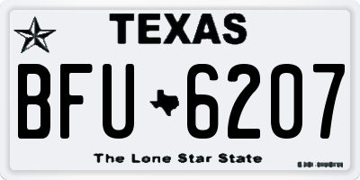 TX license plate BFU6207