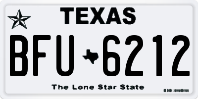 TX license plate BFU6212