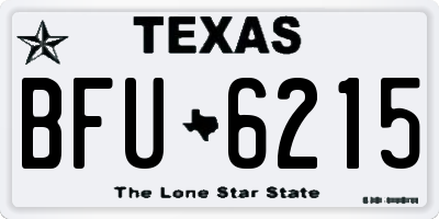 TX license plate BFU6215