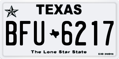 TX license plate BFU6217