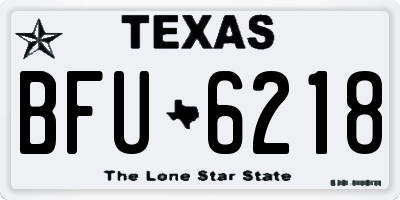TX license plate BFU6218