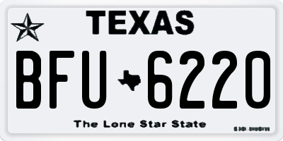 TX license plate BFU6220