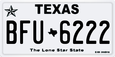 TX license plate BFU6222