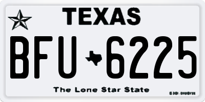 TX license plate BFU6225