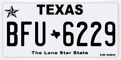 TX license plate BFU6229