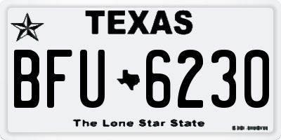 TX license plate BFU6230