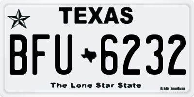 TX license plate BFU6232
