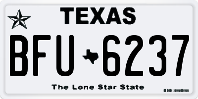 TX license plate BFU6237