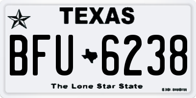 TX license plate BFU6238