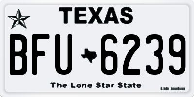 TX license plate BFU6239
